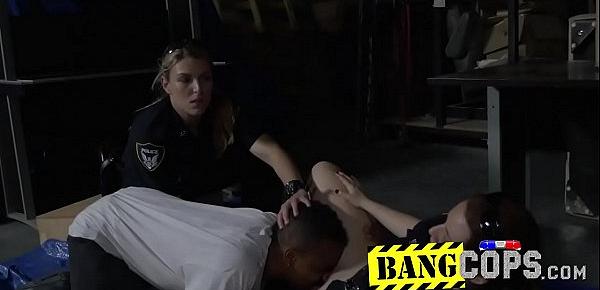  Naughty cops fuck lucky guy in the dark